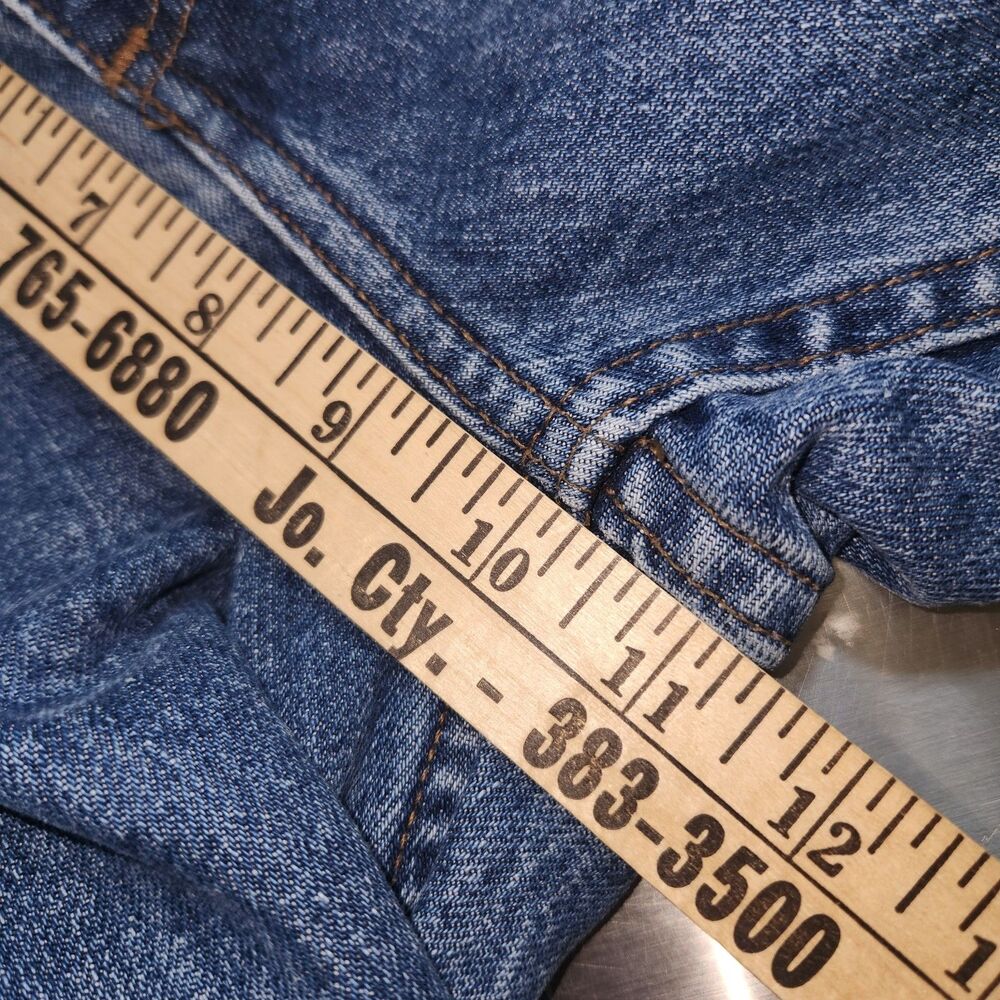 Harley Davidson Medium Blue Wash Denim Jeans Women's Size 12 LONG Boot Cut - Picture 11 of 13